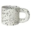 Mugs Ceramic Milk Cup Spot Simple Coffee Mug Couple Cups Tea Drinkware Korean Style Fatty Design Splash Ink