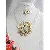 Collier Boucles d'oreilles Set Bride IVie Groomnigerian Wedding Maquillage Beads Naija Shell