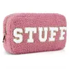 Cosmetic Bags Chenille Letter Fluffy Storage Pouch Makeup Organizer Bag Gift For Women And Girls