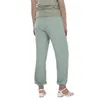 Women's Pants Pockets High Waist Female Trousers Slight Strech Ankle-Length Women Solid Color Loose Fit Ankle-Tied