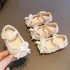 Sneakers 1115 cm högkvalitativa babyflickor First Walkers Birthday Party Crystal Soft Toddler Shoes Spring Infant Flats