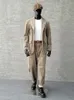 Pantalon masculin Amei Khaki Style vintage Coton Cordire de terre