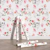 Wallpapers Elegant Pink Floral Peel And Stick Wallpaper Chic Living Room Flower Self Adhesive Sticker PVC Home Furniture Cabinet Decorative