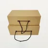 Gift Wrap 5Pcs/lot 3-layer Corrugated Brown Shoe Box Package Carton Business Mailing Cardboard For Express Packaging