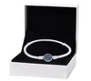 Bracelets en argent sterling féminins 925 Bracelets en ajustement Fit Charms Blue Boucle Top Quality Chaîne Bracelet de luxe Designer Lady Gift With Original Box8806730