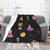 Decken Hexen Halloween Decke Fleece Print Horrorfilm atmungsable leichte dünne Wurf für Sofa Reise Teppich Stück