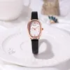 Montre-bracelets Femme Regardez la mode de haute qualité OVAL LADES Quartz Watchs Cuir étanche pour les femmes Relogio