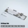 Accessories Mechanical Keyboard PBT Crystal Keycap 114 Key Custom OEM Profile Gaming Clear Key Caps Front Engraved Transparent Shine Through