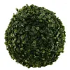 Dekorativa blommor marknadsföring! 2 st 11 tum konstgjord växt topiary boll faux boxwood bollar för trädgård balkong trädgård bröllop dekor