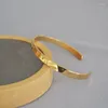 Brangle Niche Personnalité Simple Retro Concave Convex Texture martelée en laiton Gold Bracelet mince polyvalent réglable en laiton pour femmes