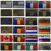IR Infrared Spain French Germany Italy Russian UK Netherlands Flag Patches Tactical Army Military Reflective Flags Badges