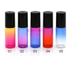 Storage Bottles 1000pcs/lot 5ML Gradient Color Thick Glass Roll On Essential Oil Empty 5cc Parfum Roller Ball For Traveling