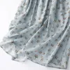 Party Dresses Cotton And Linen Printed Short-sleeved Dress Female Summer Korean Retro Literary Loose Temperament Doll Collar Casual Dresse