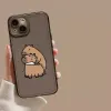 Söt Capybara telefonfodral för iPhone 15 14 13 12 11 Pro Max Mini X Xs Max XR 7 8 Plus Fundas roliga djur transparenta mjuka omslag