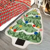 Carpets Snowflake Christmas Merry Dormat Green Mat Corridor Entrance Entrée de salle de bain Cashmere Floor