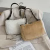 Bag Plüsch Crossbody Taschen für Frauen 2024 Frauen Winter Trends Schulterhandtaschen und Geldbörsen Luxus Kunstpelzhand