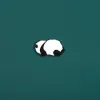 Niedliche lustige kleine Panda -Metallstifte Emaille Broschen Tier Ins Badges Denim Revers Pin für Kinder Frauen Taschen Rucksack Kleidung Hut DIY