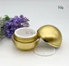 Bouteilles de rangement 200pcs / lot 15g 30g 50g Gold Gold Ball Forme Crème Bouteille Cosmetic Container Pot Emballage