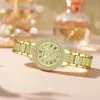 Fashion New Designer orologi Fashion Luxury Star Diamond Set Quartz Acciaio con Temperamento Water-in-the-Dark Women's Watch