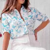 Camisas de blusas femininas outono elegante blusas para moda feminina top impressão floral casual camisa longa e blusa botton slim blusas para mujer 1 t240415