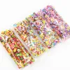 Para diversão, fatias de frutas 3D mistas 1000pcs de argila macia lodo de animais de animais de resina de resina de flores para unhas artesanato de molde epóxi Diy