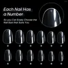 False Nails Short Oval Nail Tips-240pcs Soft Gel Full Cover Almond Shape Tips Round