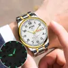 Fashion luxury waterproof luminous solid strap Calendar Quartz men's watch minimalist luxury watch