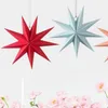 Party Decoration 30cm Nine Tip Paper Stars Färgglada lyktor som hänger bröllopsfödelsedagsdekorationer Homeware Room Tree