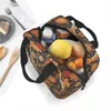 William Morris Orange Cray Floral Art geïsoleerde lunchzak thermische tas herbruikbaar vintage patroon boho bloem tote lunchbox