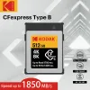 Karty Kodak Cfexpress Type B Karta pamięci odczyt 1800 MB/S 512GB 1 TB 2TB Karta pamięci CFE B Karta dla cyfrowej kamery lunki RAW 4K 8K wideo