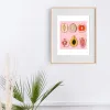 Fruité en tranches de fruit féminin art art toile peinture affiches vintage abstraite femme corps positivité imprime des images décor de chambre