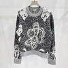 Sigerie maglioni femminili ch xiaoxiangfeng 2023 autunno/inverno nuovo a maniche lunghe a maniche lunghe a maniche jacquard pattern alla moda e personalizzato indossa RDD9