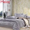 Bedding Sets Printed Solid Color Household Suit 4-Piece Set High Quality High-Grade Real Silk Quilt Cover Sheets