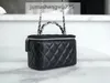 10a lüks tasarımcı çanta siyah koyun derisi elmas kontrol omuz çantası kadın çapraz çanta makyaj çantası yemek çantası yüksek kalite