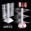 Nail Art False Tips Display Stand Spiral Shelf Showing Gel Polish Oval Square Nails Showing Shelf Rack Manicure Practice Tool