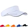 Visors Wide Brim Hats Bucket Adjustable Unisex Men Women Plain Sun Visor Sport Tennis Breathable Cap Hat 24413