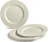 Wegwerp servies 50 platenpakket (25 gasten) -extrad zwaargewicht vintage bruiloft wegwerp wegwerp/herbruikbaar plastic -25 x 11 '' diner