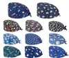 Print Scrub Cotton Nurse Hat Floral Bouffant Sanitary Cap with Sweatband Cartoon Printing Nursing Confortable Colorful Caps8514434