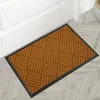 Carpetes capacho listrado de borracha para externo dentro do quarto Carpet do corredor não deslizante Tapete de banheiro à prova d'água Tapetes de piso de piso de entrada marrom