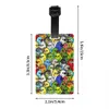 Custom Funny Parrot Birds Squad Art Luggage Tag With Name Card Cockatiel Bird Privacy Cover ID Label for Travel Bag Suitcase