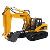 Huina 1535-1 Remote Control Engineering CAR Semi-legering speelgoed Remote Control Electric Excavator met grijperboor Boor volwassen speelgoedcadeau