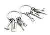 50pcslot Novo aço inoxidável Dad Tools Keychain Vovô Hammer Chave de fenda Keyring Day Day Gifts1 85 W29390304