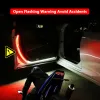 1pc 120cm Universal Car Side Door Open Flowing Warning Light Strip Welcome Safety Red White LED Ambient Light