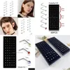 Anneaux de nez Stumes 60pcs / lot Crystal Rugestone Anneaux de nez Fashion Studs en acier inoxydable Crochets Body Piercing Faux Jewelry Drop délivre DH7KW