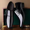 Men Pointed Toe Leather Shoes Mens Business Formal Bright Casual Wedding Plus Size 3848 Oxfords 240407