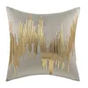 Pillow Gold Sliver Stripes Cover For Decorative Living Room White Gery Black Throw Pillows Luxury Light Pillowcase