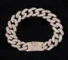 Designer Armband Hip Hop Jewelry Iced Out Cuban Link Chain Mens Armband Bling Diamond Tennis Love Bangle Snap Button Jewlery Go7828936