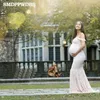 Moderskapsklänningar moderskapsklänning moderskapsfotografering props vit spets sexig maxi klänning elegant graviditet fotografering kvinnor moderskap spetsklänning 240412