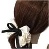 Clipes de cabelo Barrettes Hollowout Bowknot Clip Sweet Ballet MTI Camada Capteira Ferramenta Girl para Frente French Y1UA Drop Deliver