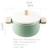 Porcelaine Pot émaillé 3,3L Double à fond Pot de soupe Cuisine Cuisine de cuisine polyvalente Pan antiadhésif Général Utiliser la cuisine Cuissier